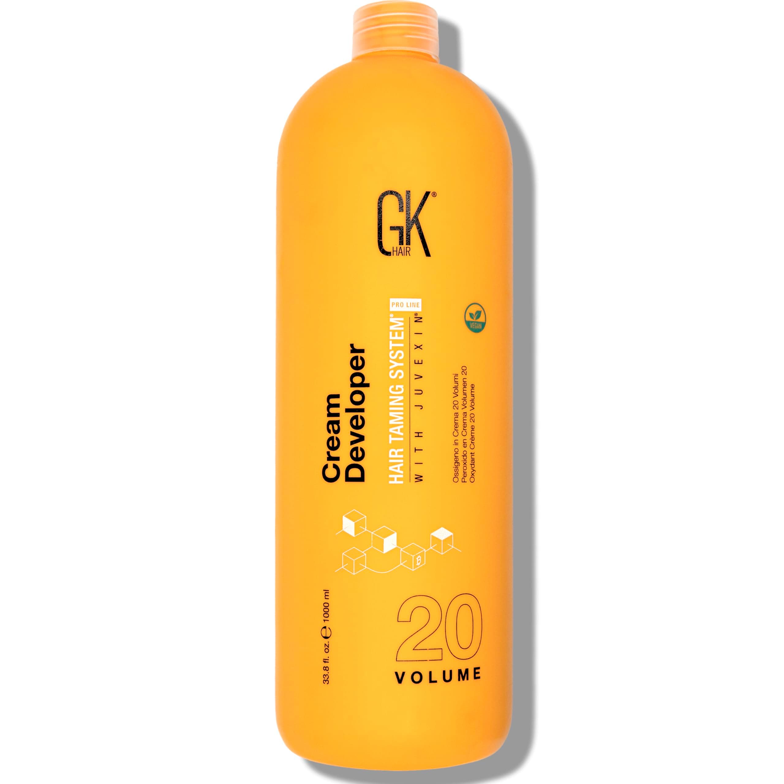 – GK HAIR Global Keratin Professional Hair Creme Volume Developer for Hair Coloring Bleach - High-Performance Long Lasting Semi-Permanent Hair Color Toner Dye (20 Volume)