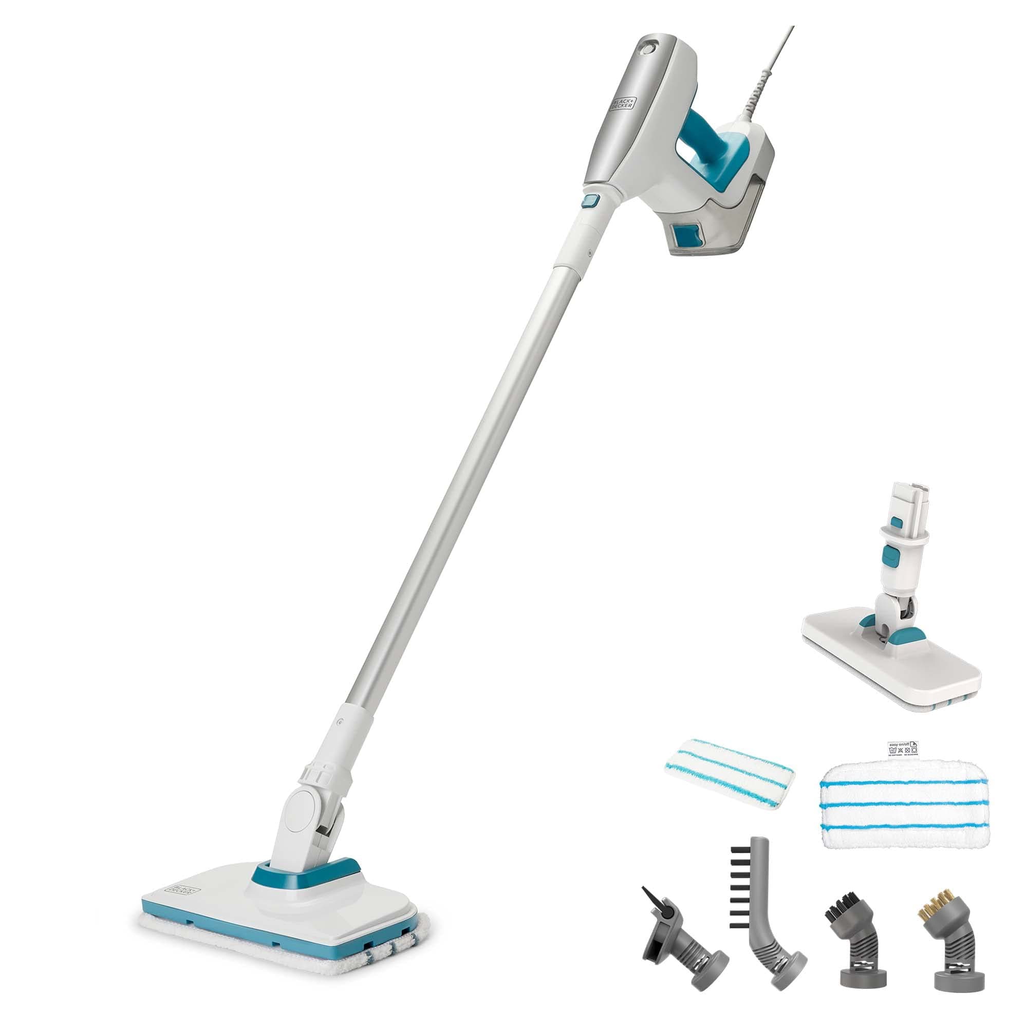 Steam Mop, Floor and Handheld Steamer, Multi-Purpose Steam Cleaner with 6 Attachments, Corded (BHSM15FX08)