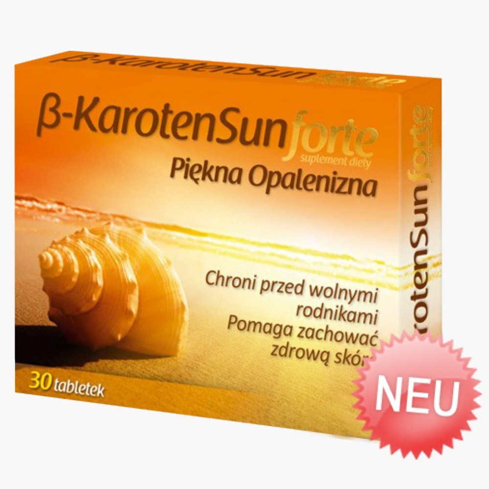 Beta Karotone Sun Forte – 30 Vegan Tablets – Beta Carotene for Beautiful Tan Skin, Anti-aging – pharmacies Ware – Pharmaceutical Quality
