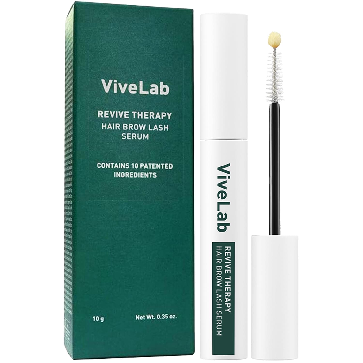 ViveLab Biotin Lash Serum - Eyelash Eyebrow Growth Serum. Eyelash Eyebrow for Thick Lashes and Brows Korean Dermatologist-Conceived, 0.35oz