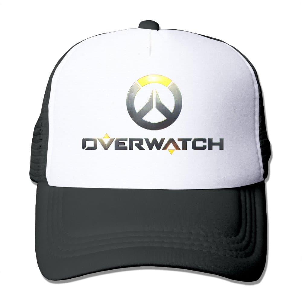 NOnoMen Games Overwatch Logo Adjustable Mesh Trunk Hat for Unisex Black