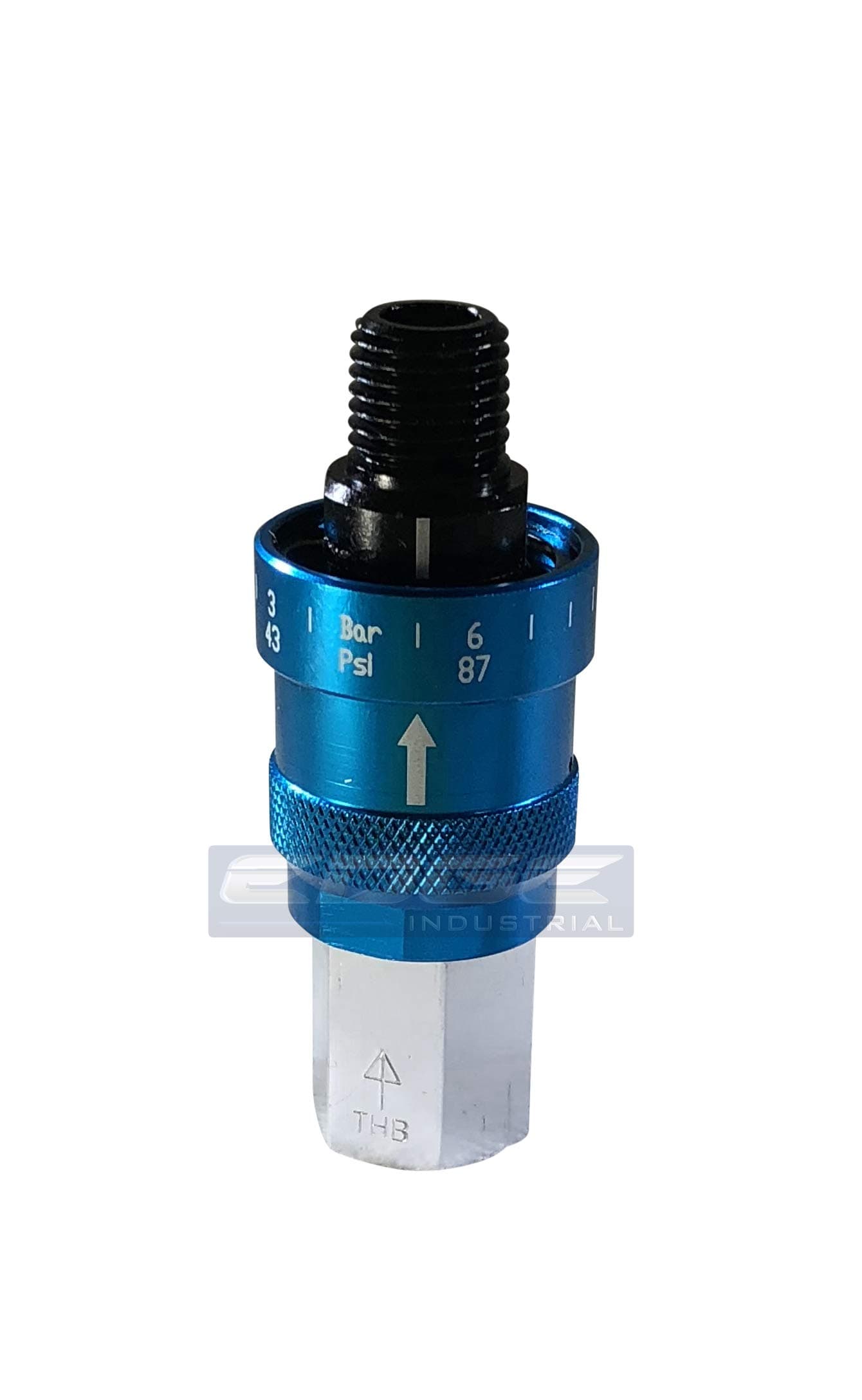 EDGE INDUSTRIALAdjustable in-LINE Pressure Regulator for Pneumatic Tools, 1/4" NPT, Connects Directly to AIR Tool (43 - 87 PSI)