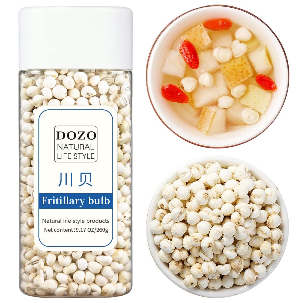 DOZO Chuan Bei Mu Bulbus Fritillariae Cirrhosae 9.17oz/260g Chinese Loose Herb Soup Ingredients 川贝 川贝母 川貝