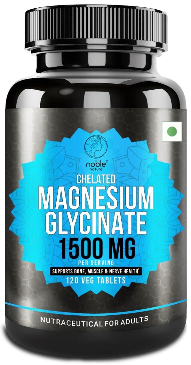 Magnesium Glycinate Chelated 1500MG - High Absorption Supplement to Support Nerves and Muscles Health - 120 Veg Tablets
