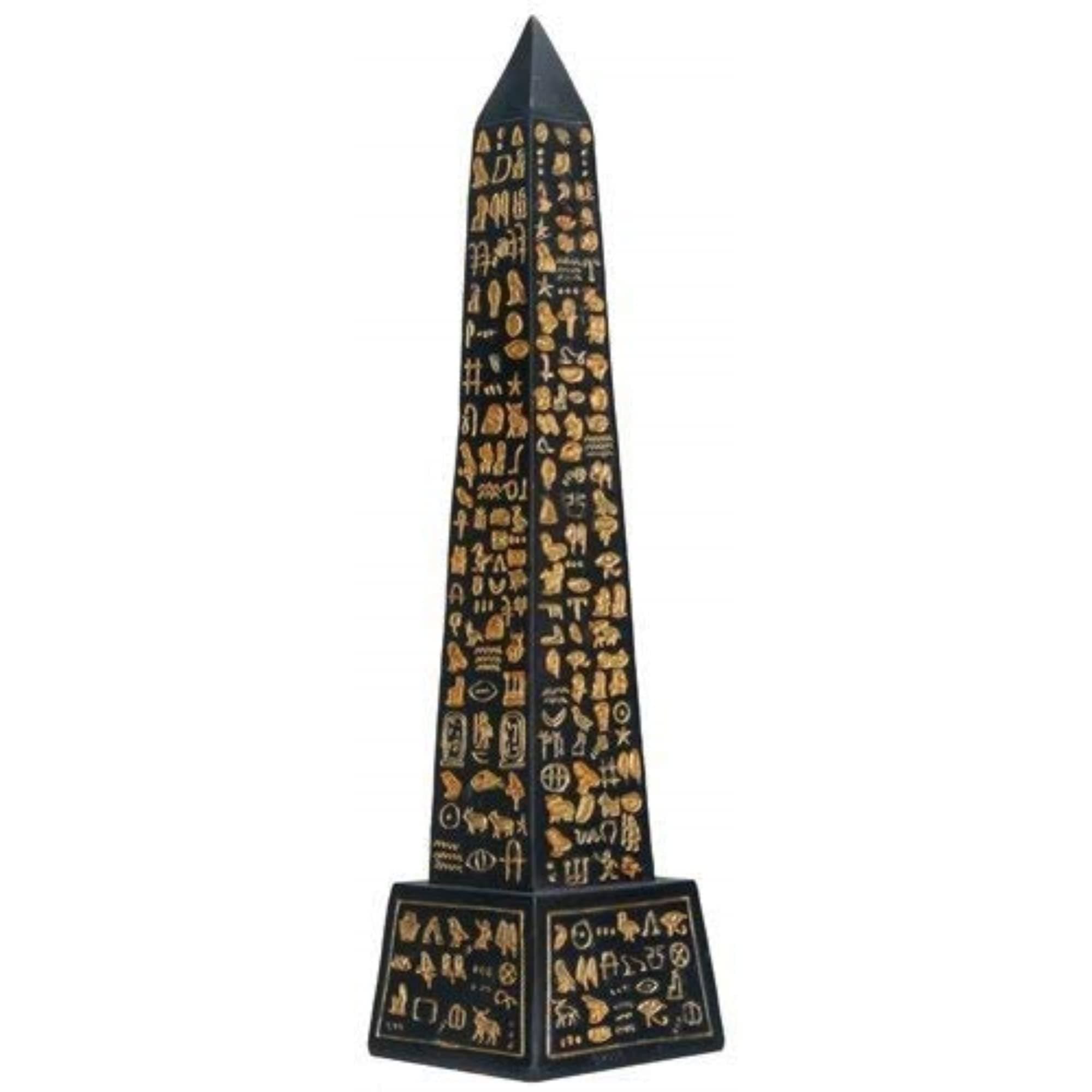 SUMMIT COLLECTION Black Egyptian Obelisk Collectible Figurine