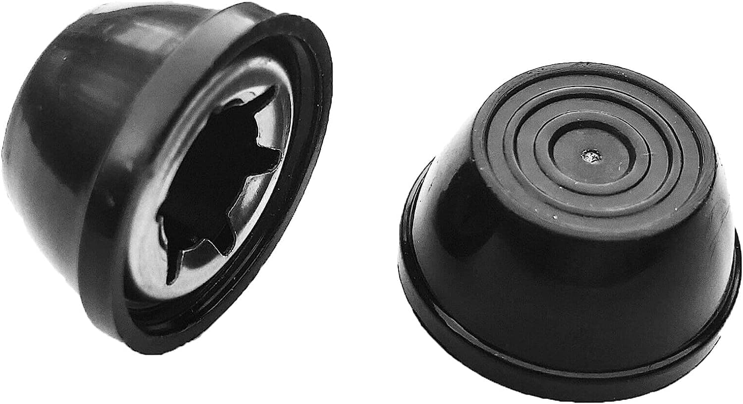 Hub Cap Replacement Compatible with Most Weber Charcoal Kettle Grills Retainer Cover Genesis Kenmore Part 987101 | Fits 3/8-inch Axles (2-Pack, Black)