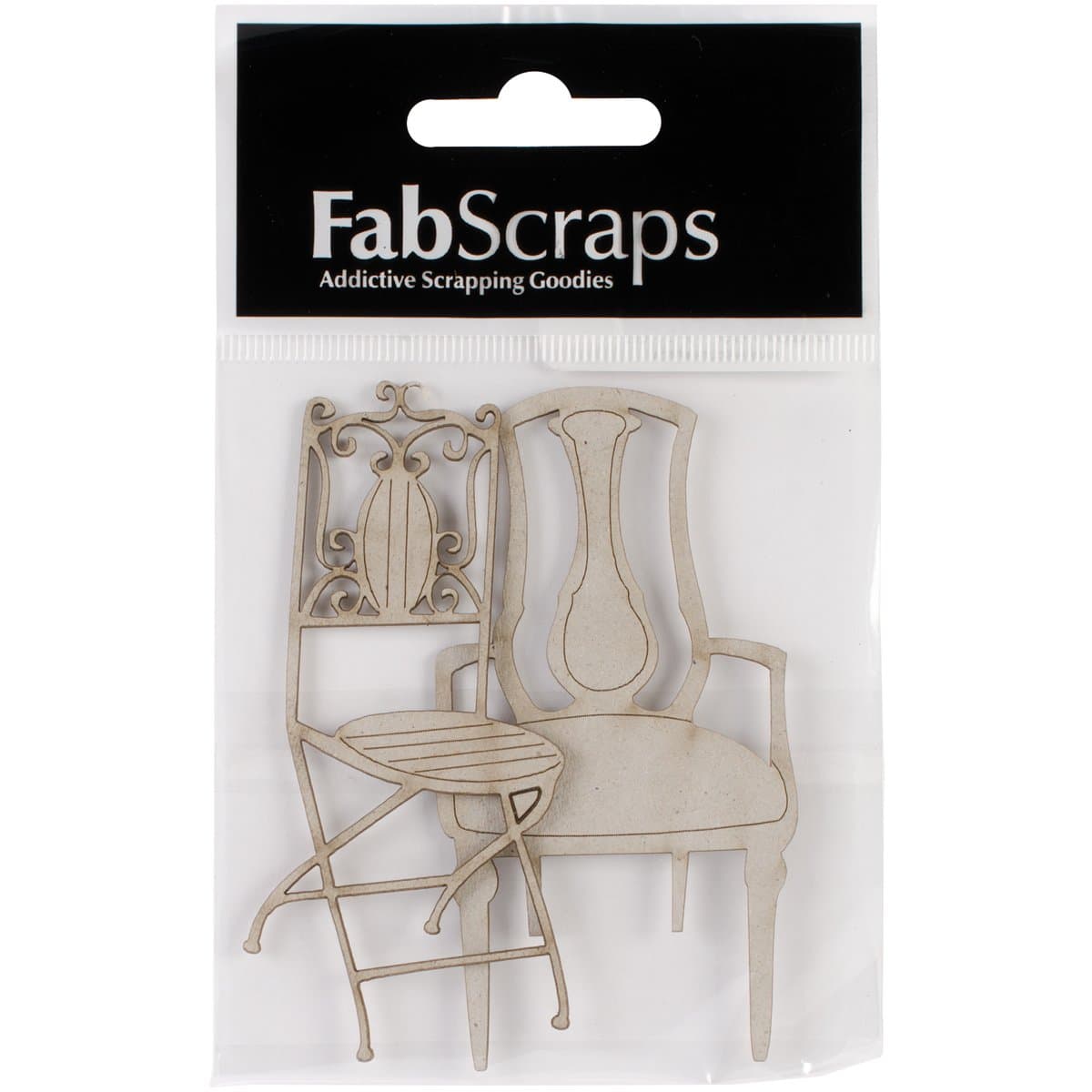 Shabbylicious DC60 012 Fabscraps 2 Chairs Die Cut for Scrapbooking
