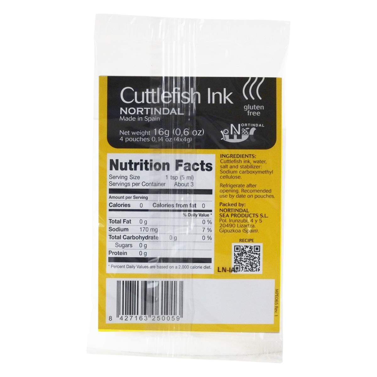 Nortindal Cuttlefish Ink Sachet 4 Gram Each - Pack of 8