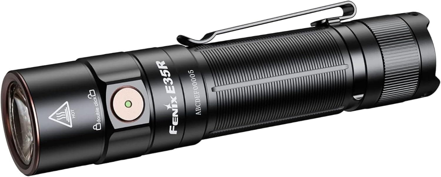 E35R EDC LED Flashlight, 3100 Lumens USB-C Rechargeable High Lumen Performance Flashlight (Black)
