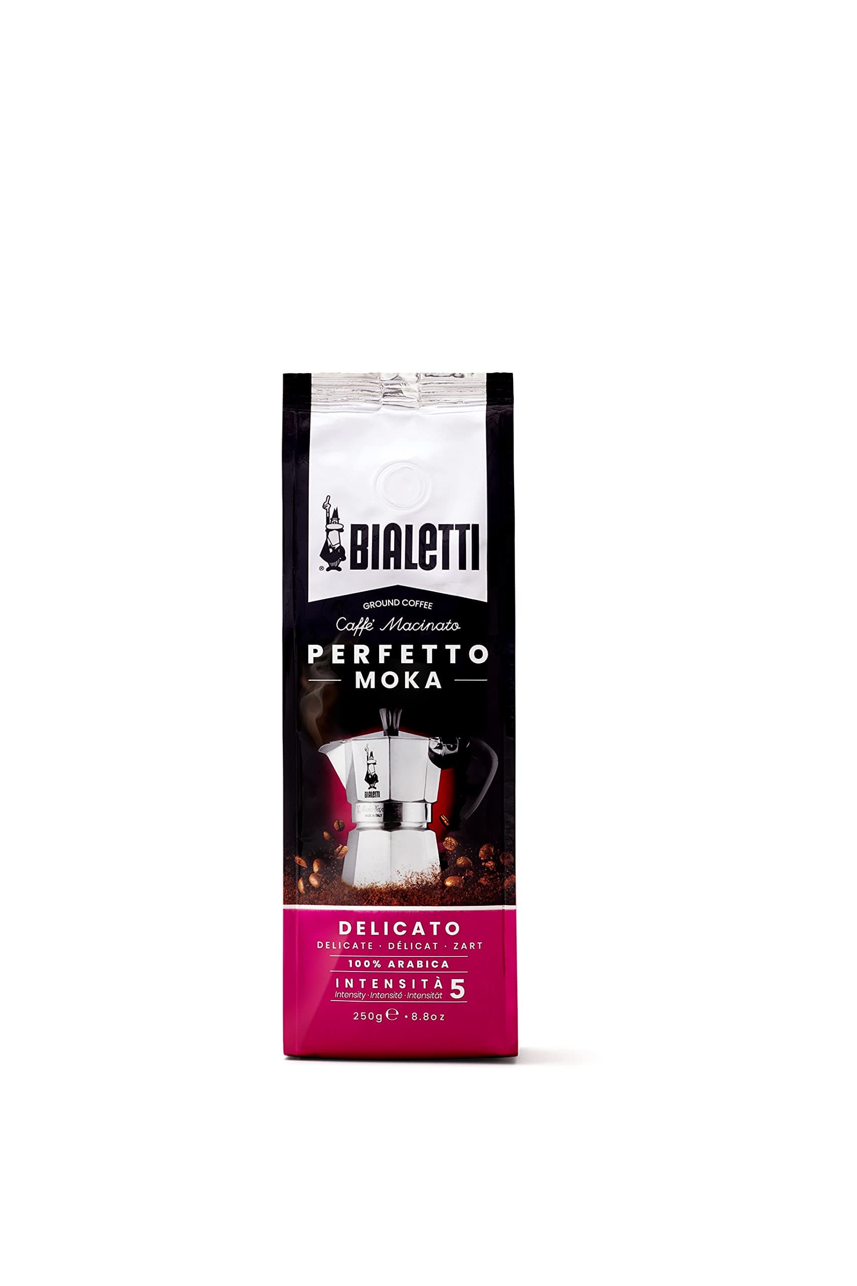 Bialetti - Perfetto Moka Delicato: Light Roast Ground Coffee, Hazel Flavour...
