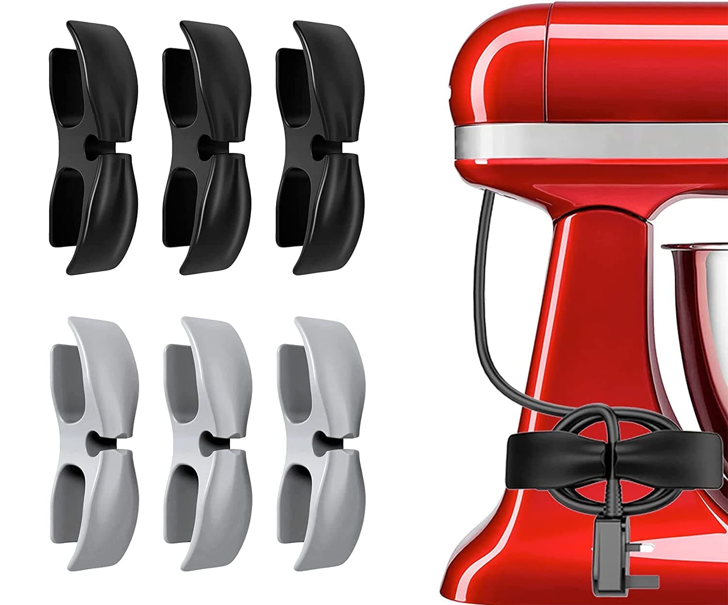 Cord Organizer for Home Kitchen Appliances - 6pack Cord Wrapper Cord Holder Cord Hider Cord Keeper Useful Home Essentials Kitchen Must Have Appliance Accessories for Countertop