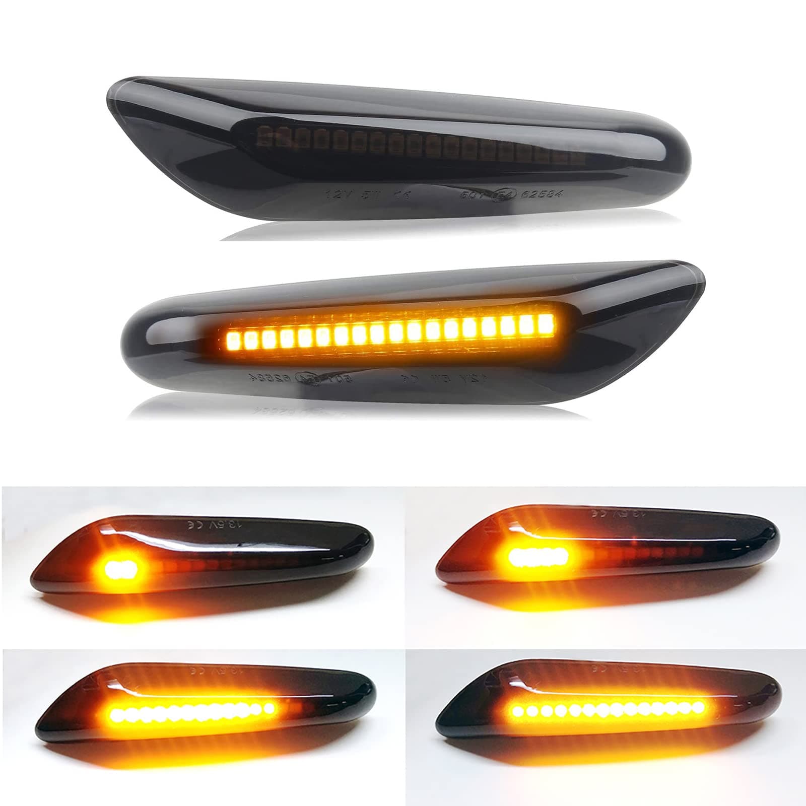 Sequential LED Side Marker Turn Signal Light Compatible with BMW E90 E91 E92 E93 E46 E60 E61 E81 E82 E87 E88 E83 E84 X1 X3