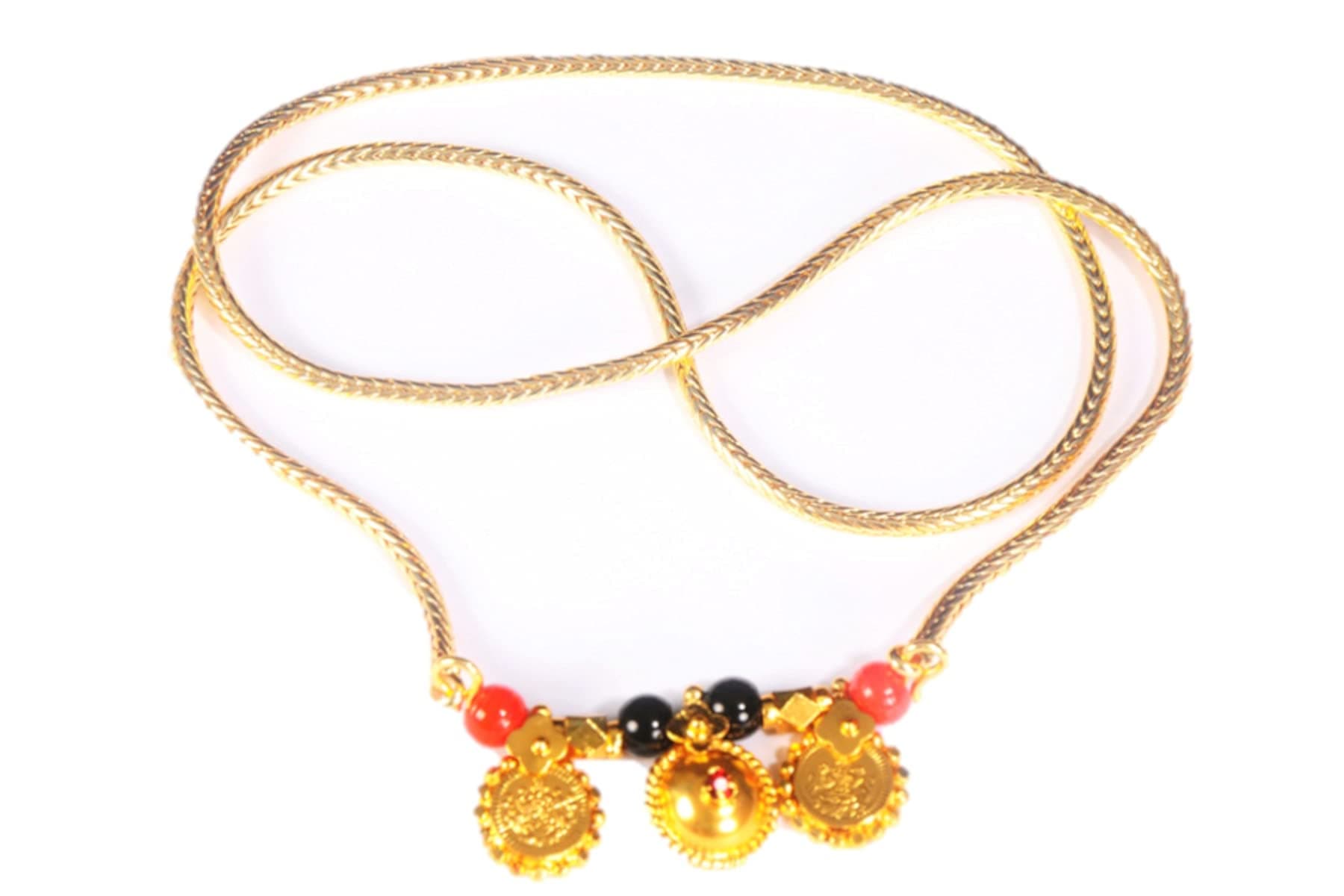 BFJ One Gram Gold Plated Copper Traditional Designer Neck Chain for Women Thali Chain Mangalsutra Mangalya Chain (Classic Snake)