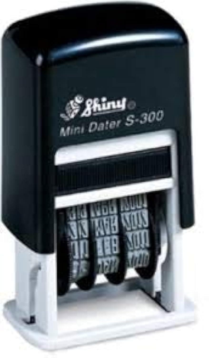 Shiny S-300 Self Ink Mini Dater Stamp Black