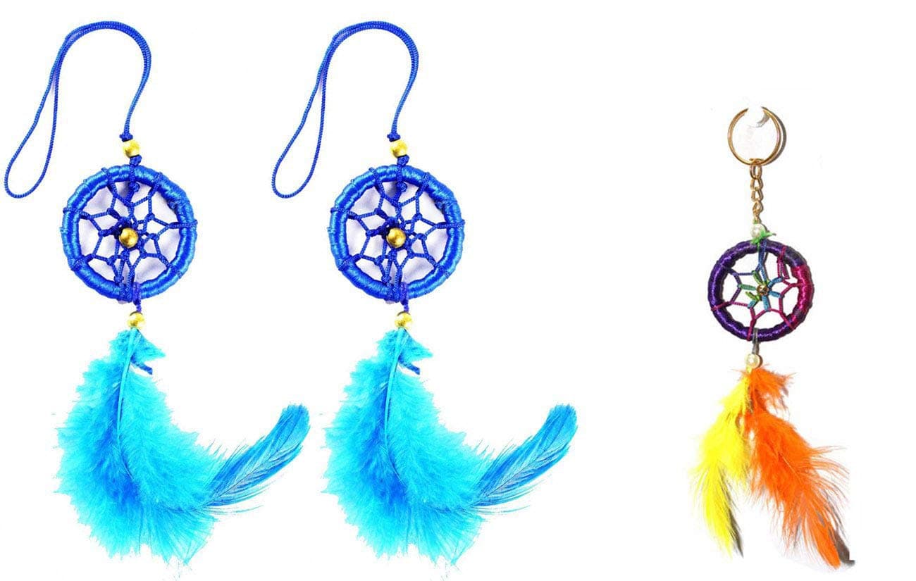 odishabazaar Fabric Dream Catcher (1 x 1 x 6 inch, Multicolour)