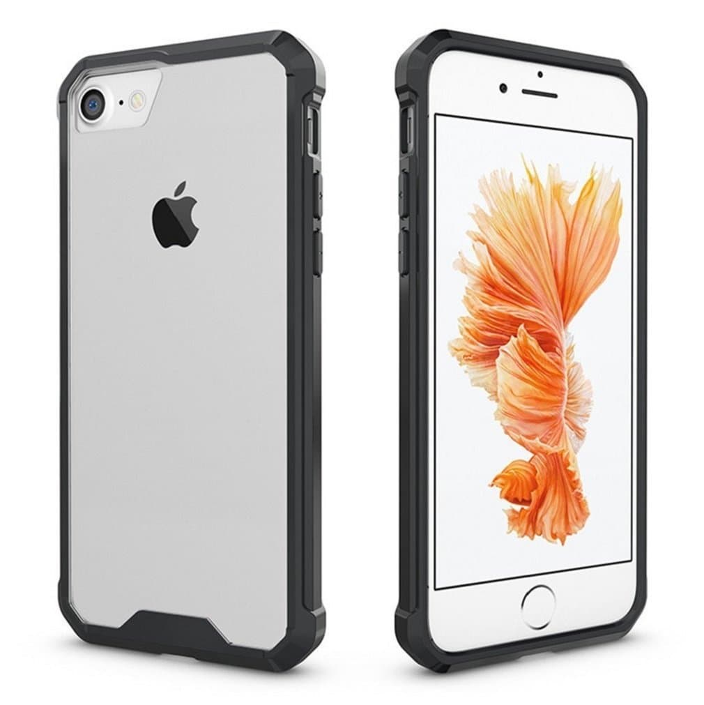 LAPRAMOL Unicorn Beetle Series Premium Hybrid Protective Clear Case Protection Scratch-Resistant Cover With Shock-Absorbent Reinforced TPU Bumper for iPhone 7 Plus / iPhone 7 (Black-iPhone 7plus)