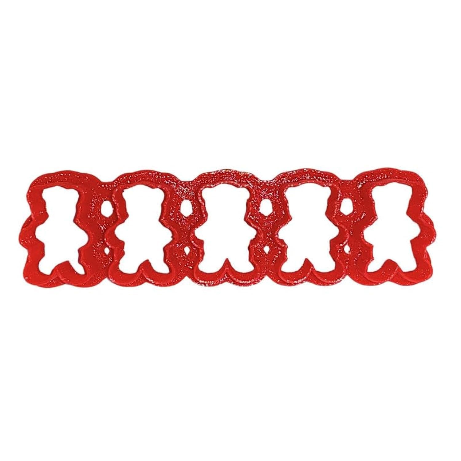 Foose Cookie Cutters Teddy Bear Cracker Multi Cutter 1 1/8 in segments, Food Safe 3d Printed Plastic, Made in USA (Color may vary)