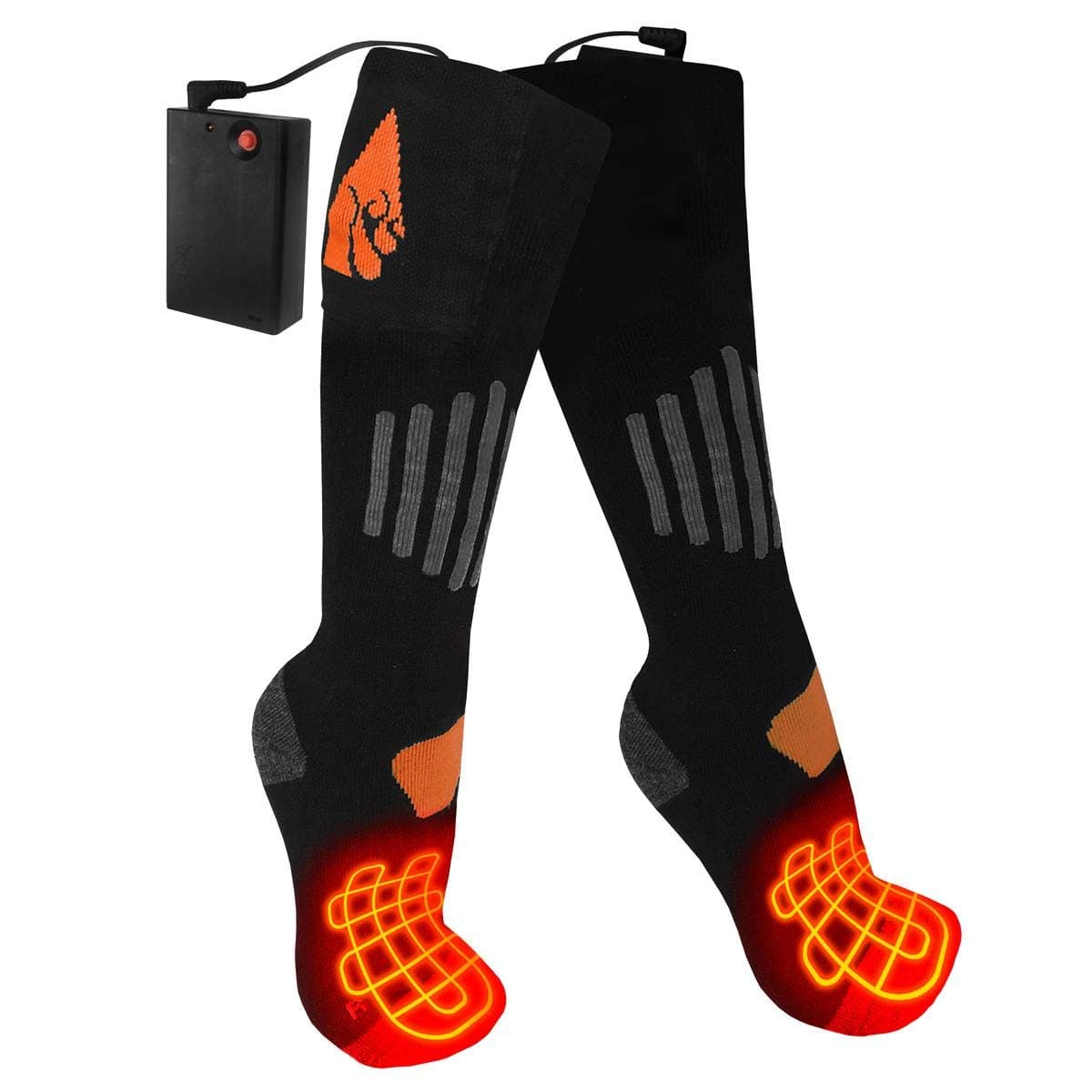 ActionHeat AA Battery Heated Socks - Unisex Warm Socks w/Built-in Heating Panels, Heat Reflective Technology, 4.5V Heating Socks
