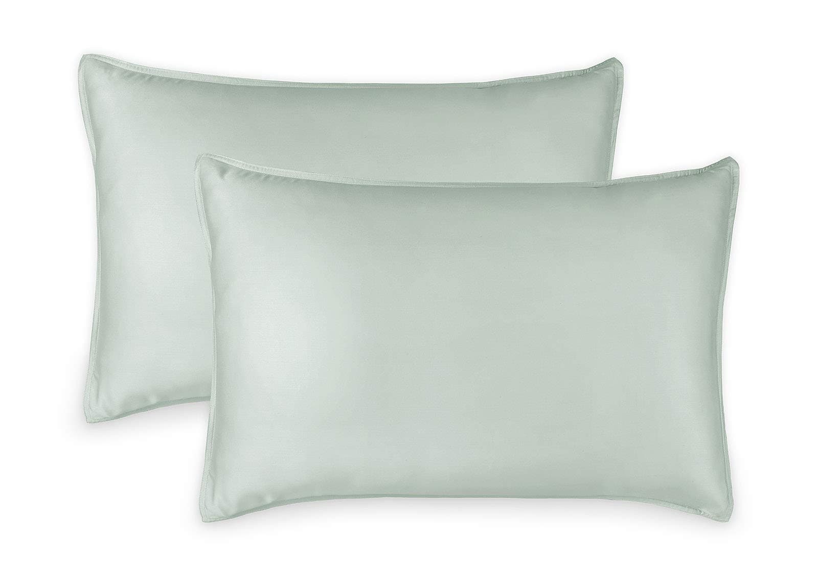 Pure BambooKing Pillowcases by Pure Bamboo, Genuine 100% Organic Viscose Derived from Bamboo, Luxuriously Soft & Cooling, Double Stitching, Envelope Closure (2 King Pillowcases, Sea Glass)OEKO-TEX STANDARD 100