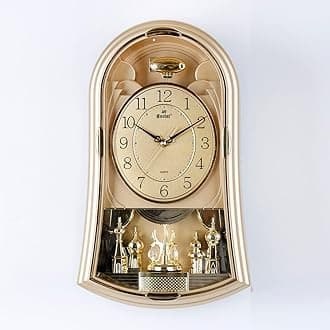 Pendulum Magic Motion Chime Clock - Decorative Music Wall Clock with Pendulum ，Battery Operated & Silent, for Living Room, Office, Home Decor & Gift