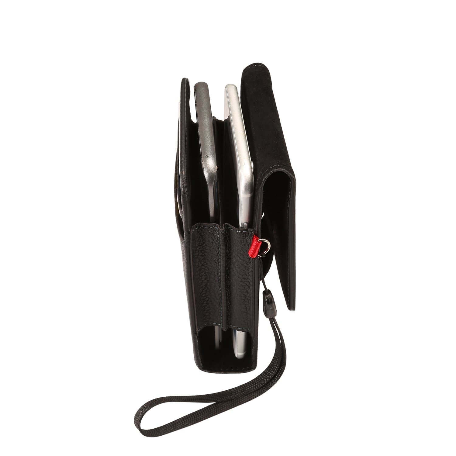 Vertical Cellphone Dual Case Card Slot Belt Clip Holster Pouch Double Decker Fits for iPhone 16 Pro Max Samsung Galaxy S25 Ultra S24 Ultra A15 A25 A35 A16 A26 A36 A56 Google Pixel 8 Pro OnePlus 13 12