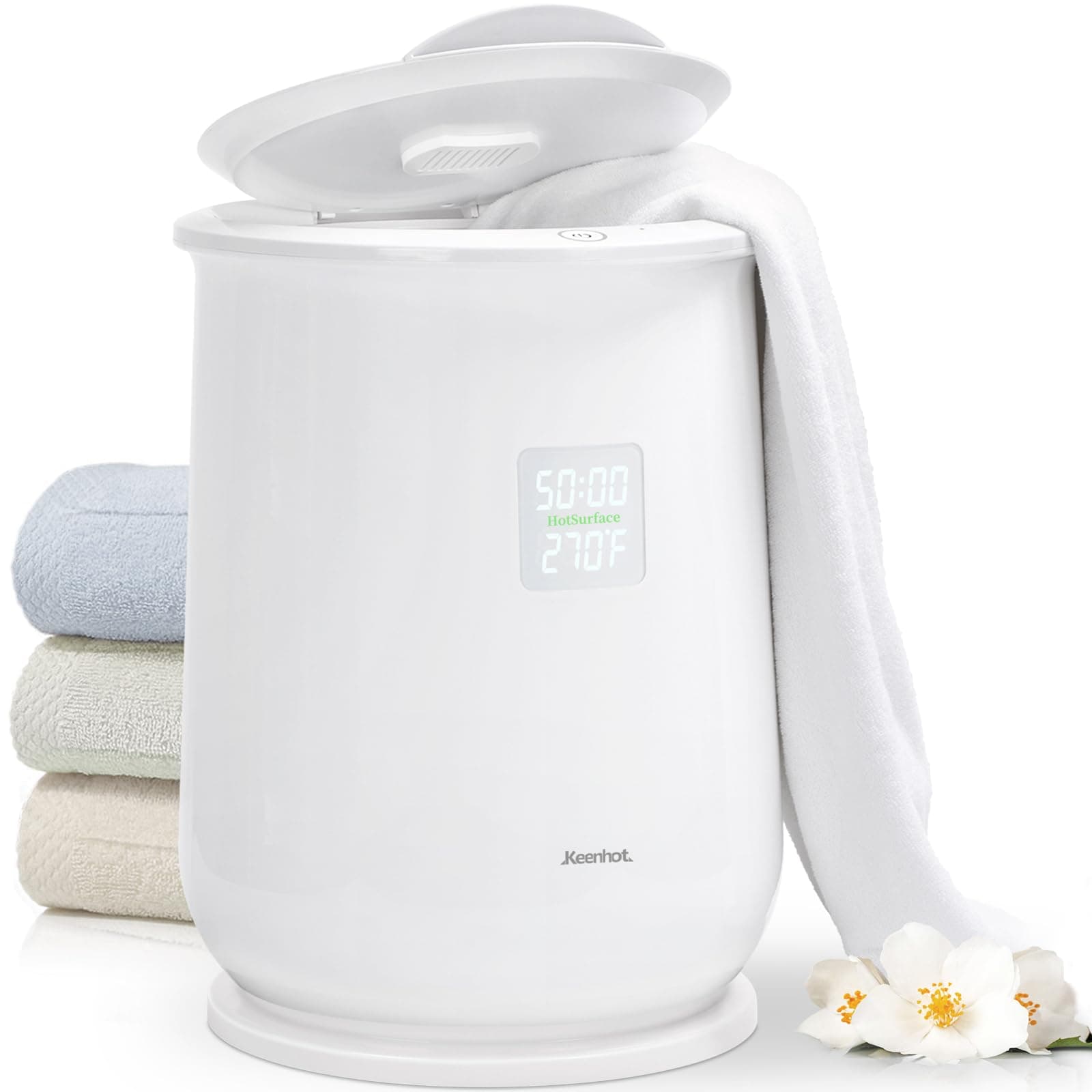 Towel Warmer Bucket, Large Towel Warmers for Bathroom, Portable Towel Warmers with Auto Shut Off, Fit up to Two 40"x70" Oversized Towels, Hot Towel Warmer for Blanket, Towel and Bathrobe CL11