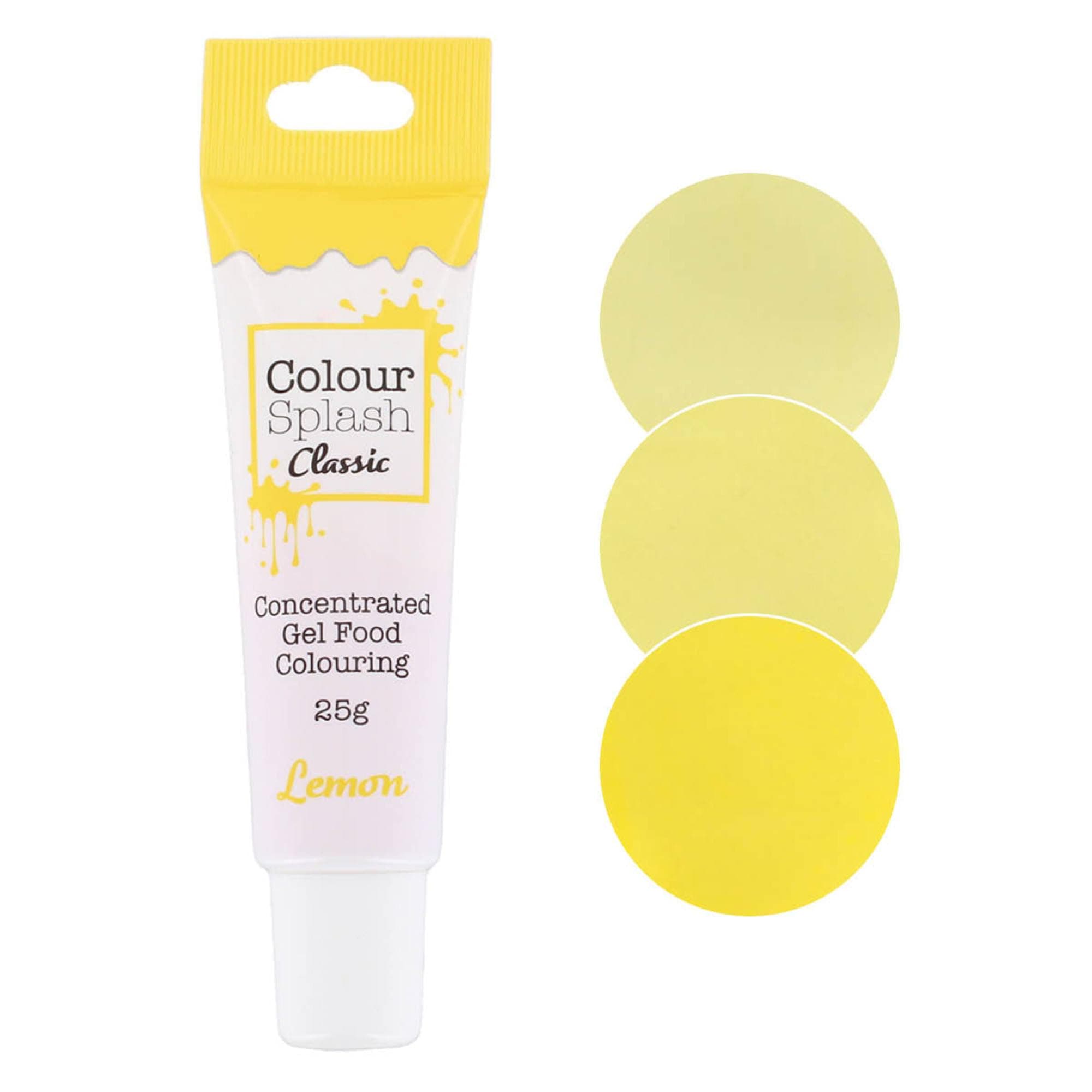 Food Colouring Gel | Lemon Yellow | Highly Concentrated Gels, Easy To Use Squeezy Tubes, Edible Ingredients, Transform Plain Cakes Into Bright, Eye-Catching Creations - Lemon Yellow 25g