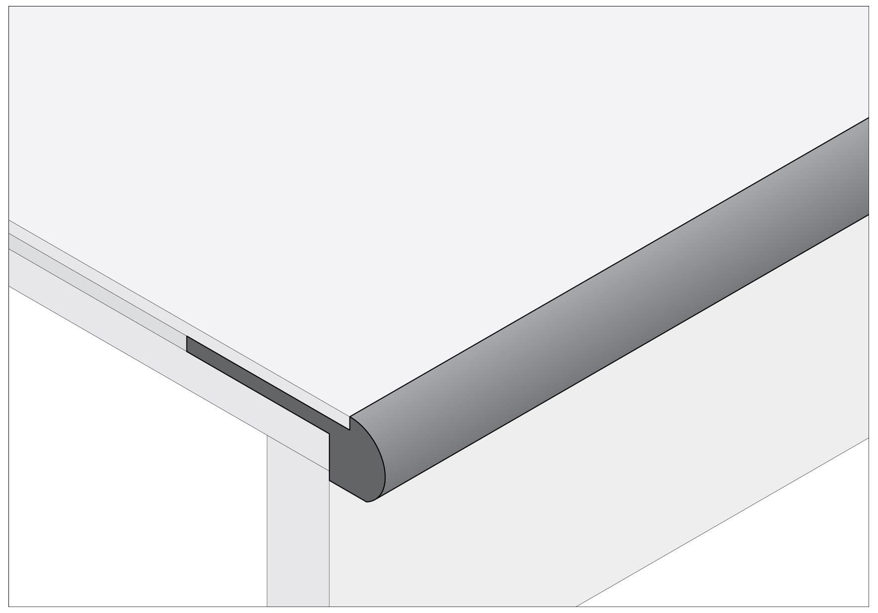 Moldings Online 2004678121 78" x 2.75" x 0.85" Unfinished White Oak Stair Nose LVT
