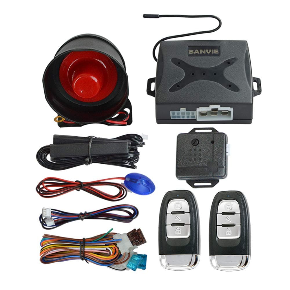 BANVIE PKE Car Alarm System with Passive Keyless Entry
