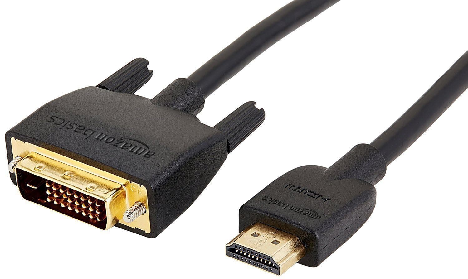 Amazon Basics HDMI to DVI Adapter Cable, 3.0 ft (0.9 m), Type A Male to DVI 24pin Male, HDMI 1.4 Specification