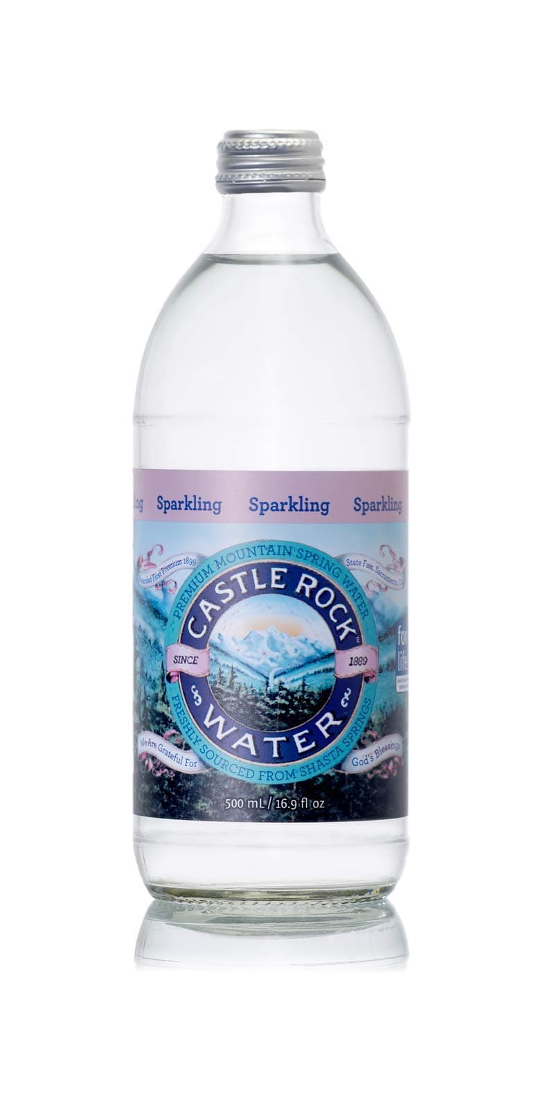 Castle Rock Water Sparkling Spring, 16.9 Fluid Ounce (Pack of 24)