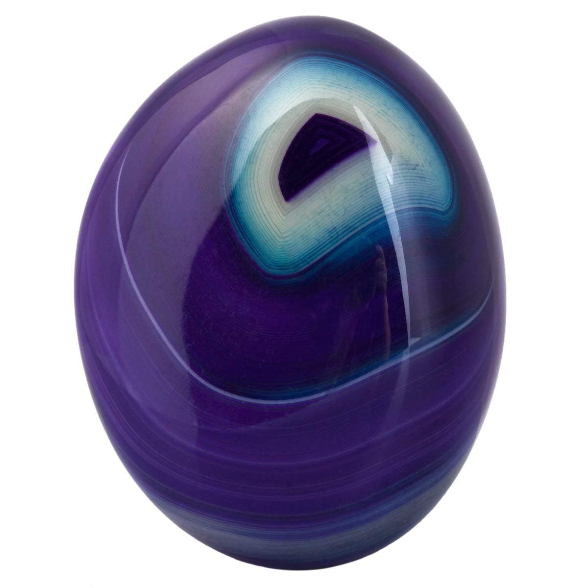 Nupuyai Natural Irregular Polished Palm Stone Reiki Healing Tumbled Worry Stones Pocket Crystal Quartz Stones, Dyed Purple Agate