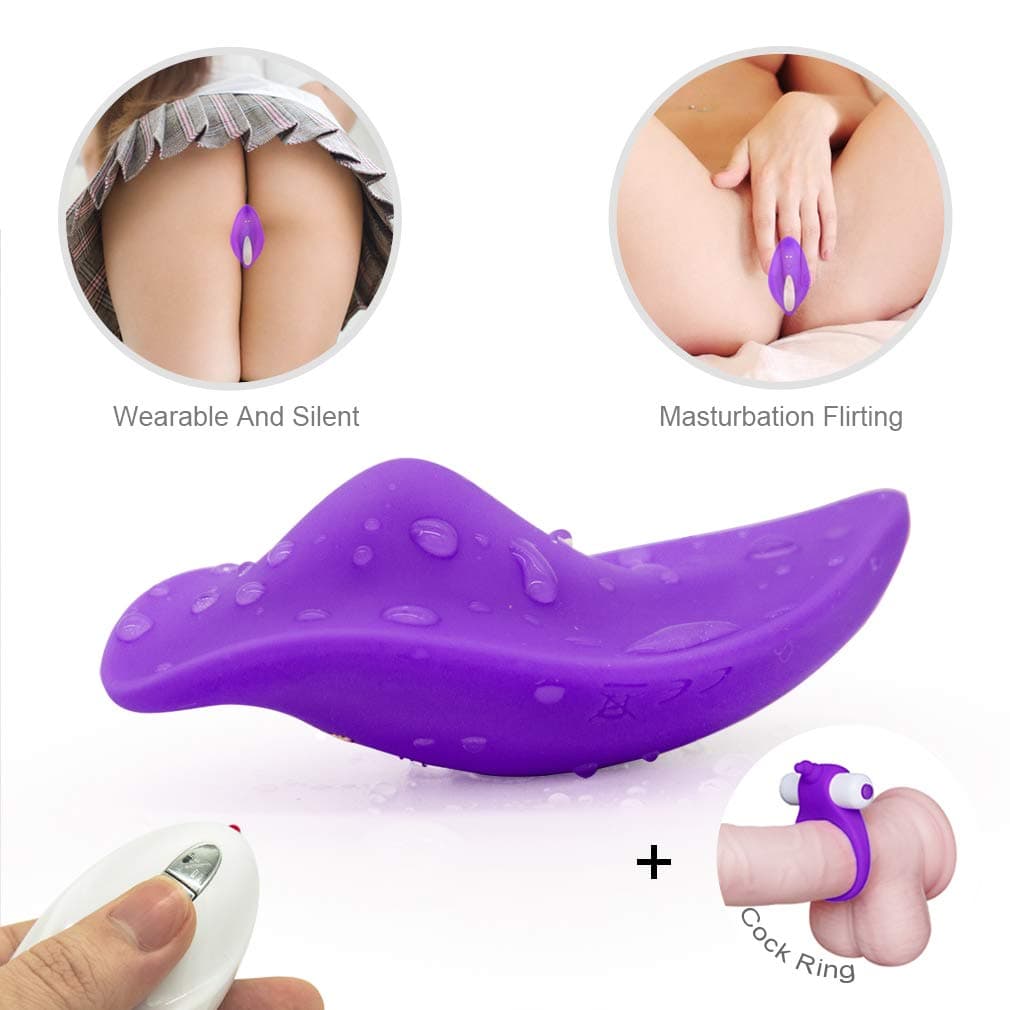 Wireless Remote Control Wearable Butterfly Massaging Toys - Multiple Speed Vibration - Silent Soft Skin-Friendly - Back Neck Shoulder Relaxation