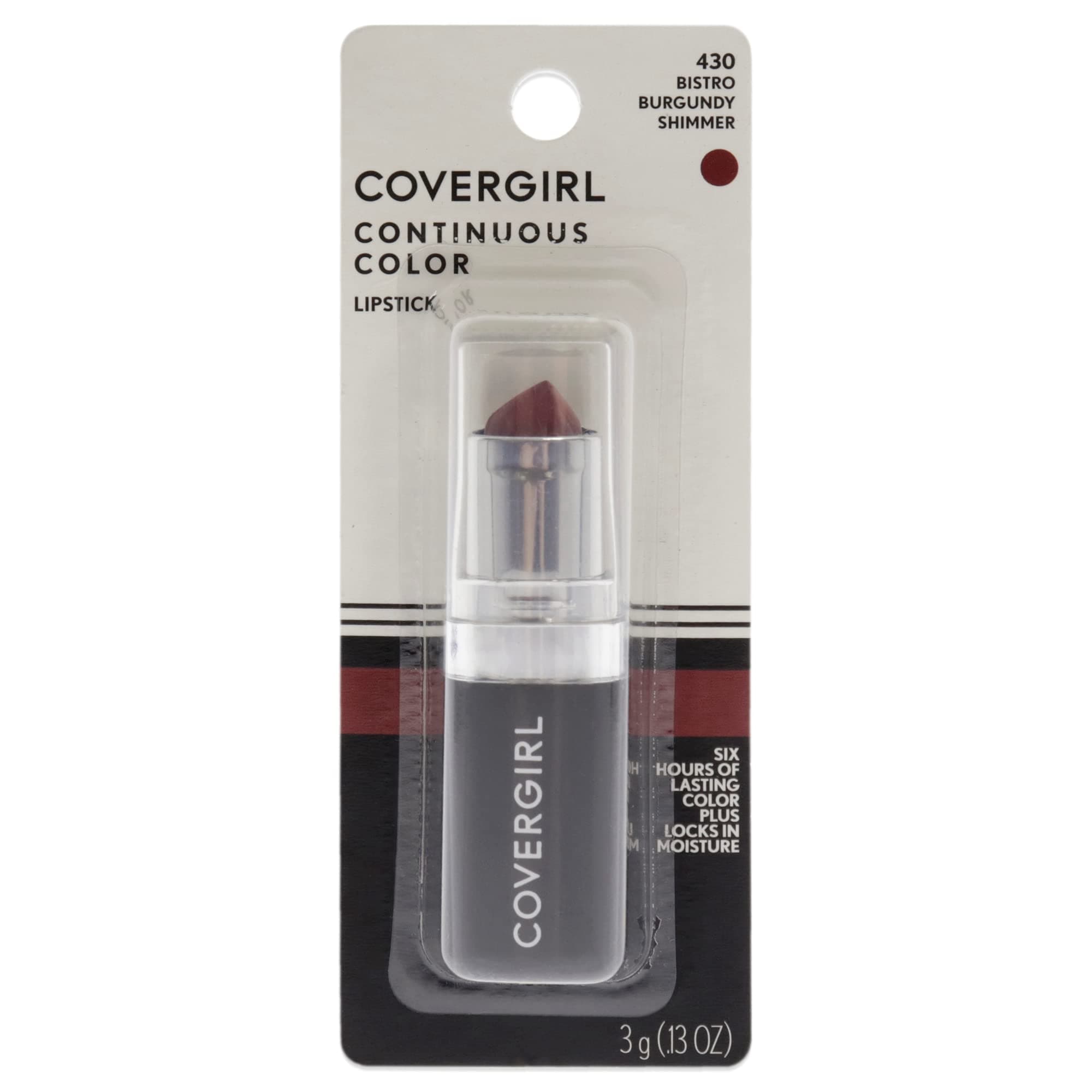 Continuous Color Lipstick - 430 Bistro Burgundy Lipstick Women 0.13 oz