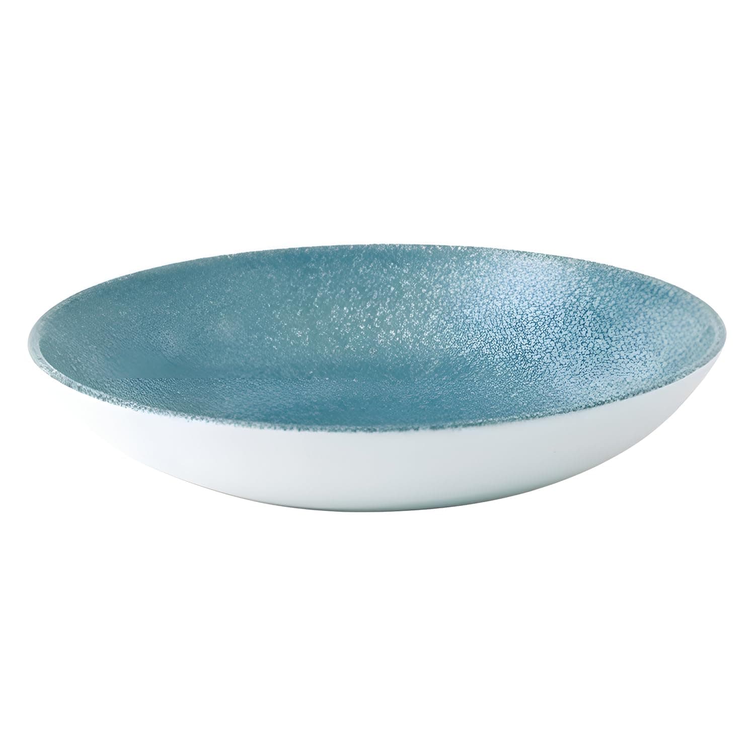 Churchill Studio Prints Raku Round Coupe Bowl Topaz Blue 182mm