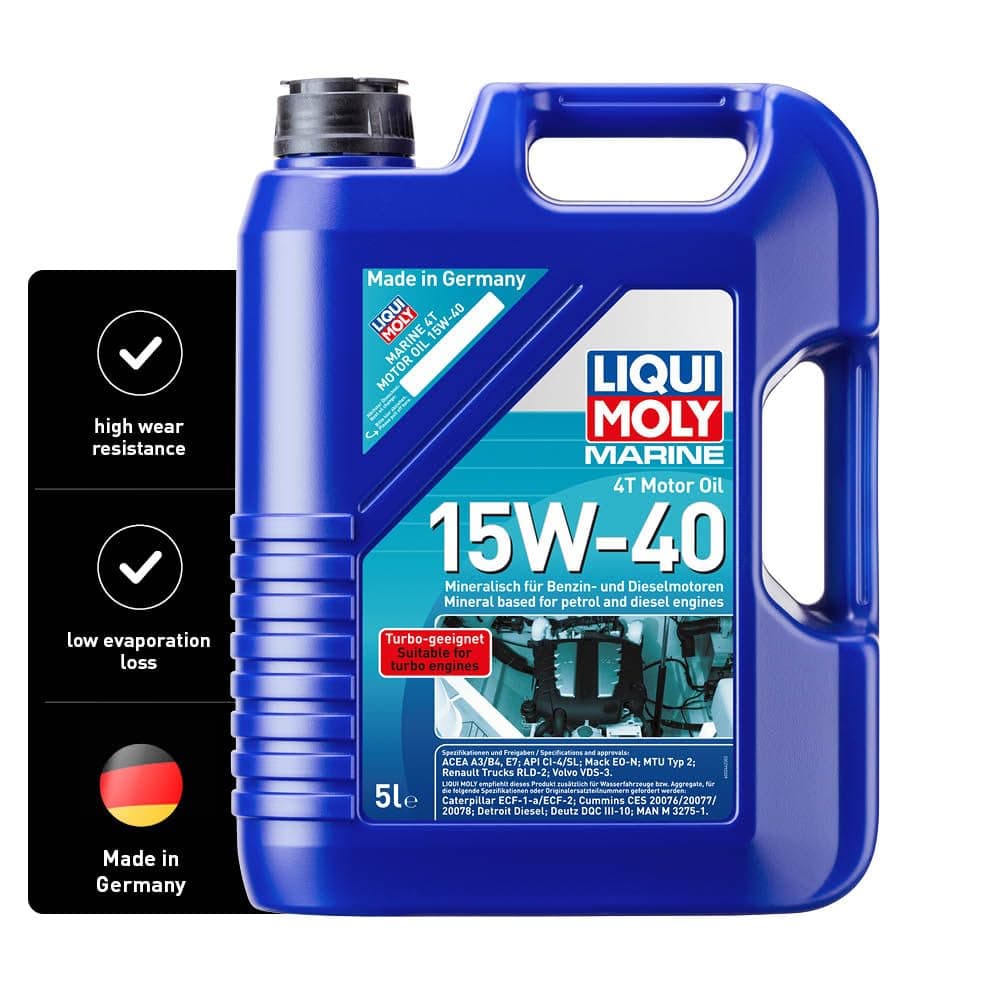 LIQUI MOLY Marine 4T Motor Oil 15W-40 | 5 L | Boot mineral motor oil | SKU: 25016