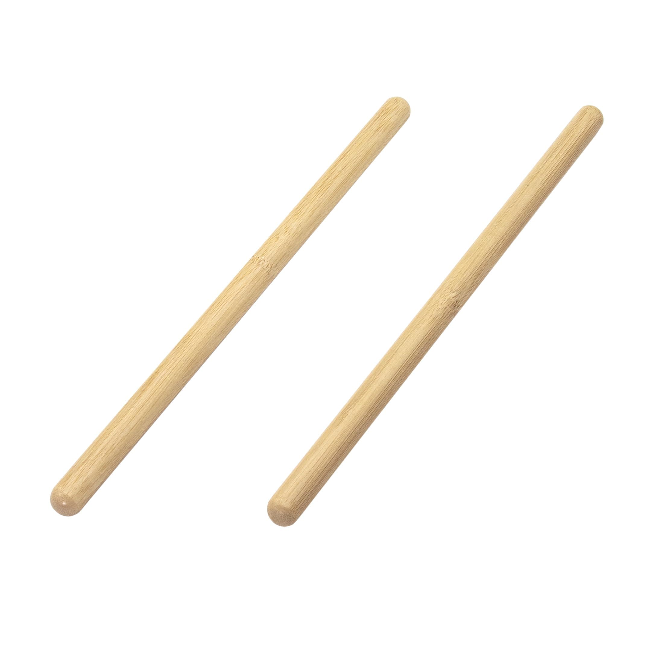 2 PCS Solid Bamboo Massage Stick Set for Body Shaping, Roller Stick, Guasha Sticks, Warm Therapy Tools for Muscle Relaxation