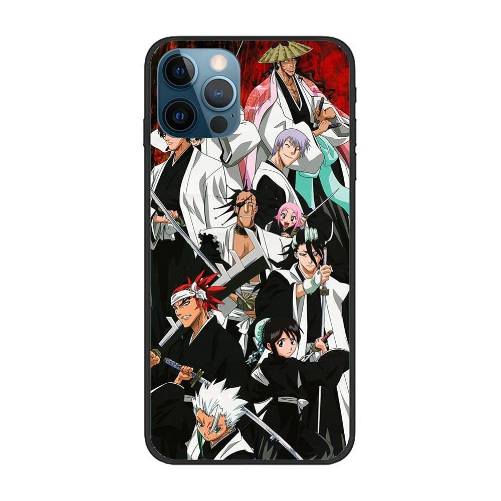 YAOYAN Soft Black Thin Silicone Anti-slip Fundas Coque Durable Case for Apple iPhone 12 Pro Max-Bleach-Ichigo Kurosaki Anime 1