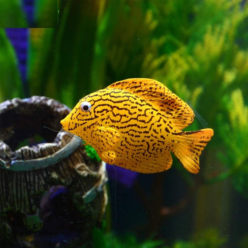 Aquamarine Aquarium Artificial Fish Decor Floating Tiger Pattern Fake Fish Aquarium Fish Tank Decoration Accessories Supplies