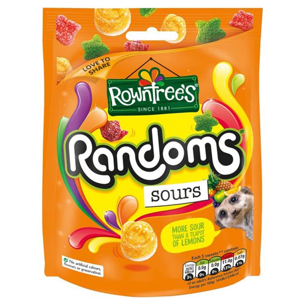 Rowntrees Randoms Sours Pouch 150G