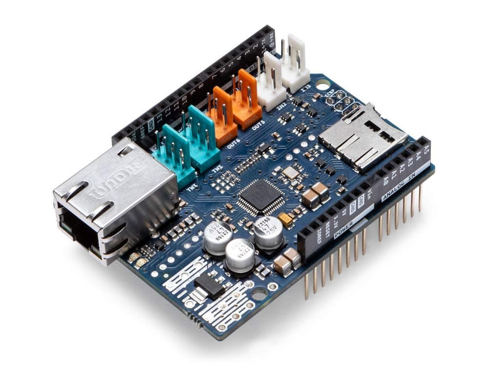 Arduino Ethernet Shield 2 [A000024] – Reliable Wired Network Connectivity for Arduino Boards, Supports TCP/IP, DHCP, and UDP Communication