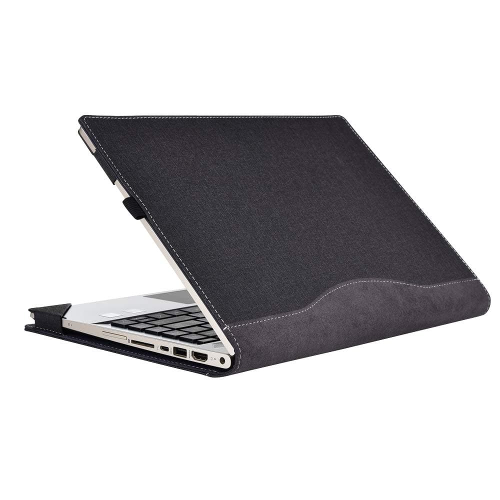 Protective Cover Case for HP Pavilion X360 14" 14S-CR 14-dh 14m-dw 14m-cd 14s-cr 14-cd Series Laptop,Sleeve PU Leather Protective Skin Notebook Cover (Grey)