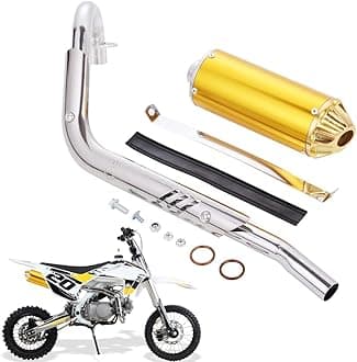 28mm High Performance Exhaust Muffler Silencer Pipe Assembly kit 90cc 110cc 125cc Dirt Pit Bike CRF50 SSR Baja Coolster Piranha Pister Pro Taotao 125cc TTR Taotao DB10 DB14 BMS pro 70