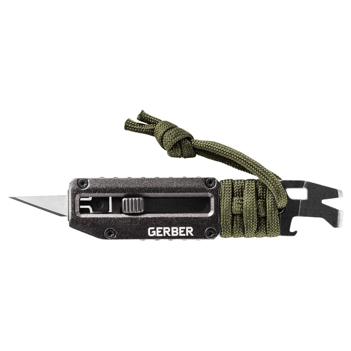 Gerber Gear Prybrid X EDC Multitool Pocket Utility Knife - Razor Knife with Retractable Hobby Blade and Pry Bar - Green