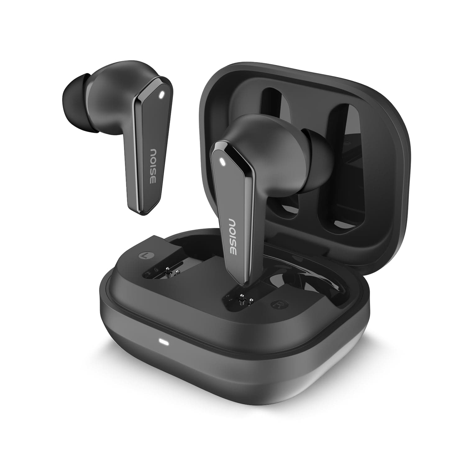 Noise Buds N1 in-Ear Truly Wireless Earbuds with Chrome Finish, 40H of Playtime, Quad Mic with ENC, Ultra Low Latency(up to 40 ms), Instacharge(10 min=120 min), BT v5.3(Carbon Black)