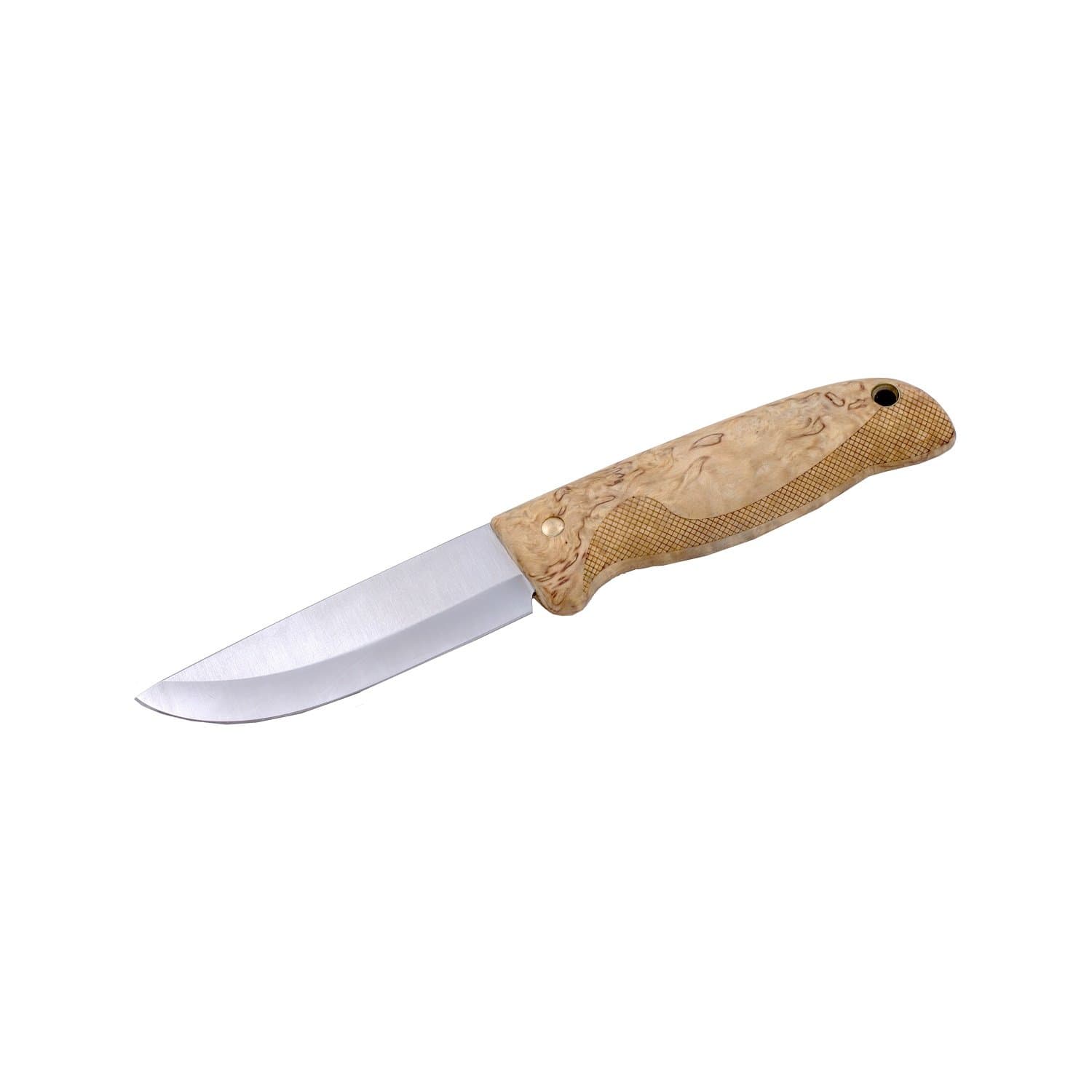 EKA Nordic A10 Birch Blade Fixed Knife, 3.94-Inch, Masur Wood