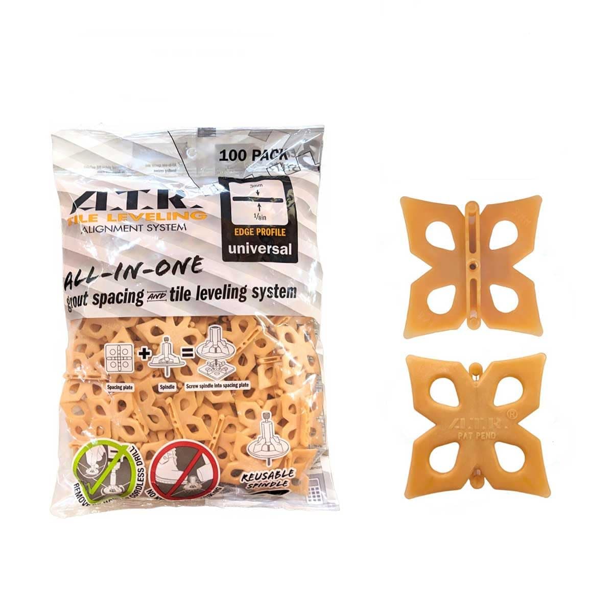 ATR Tile Leveling Alignment System 100 3mm Edge Floors & Walls Spacing Plate