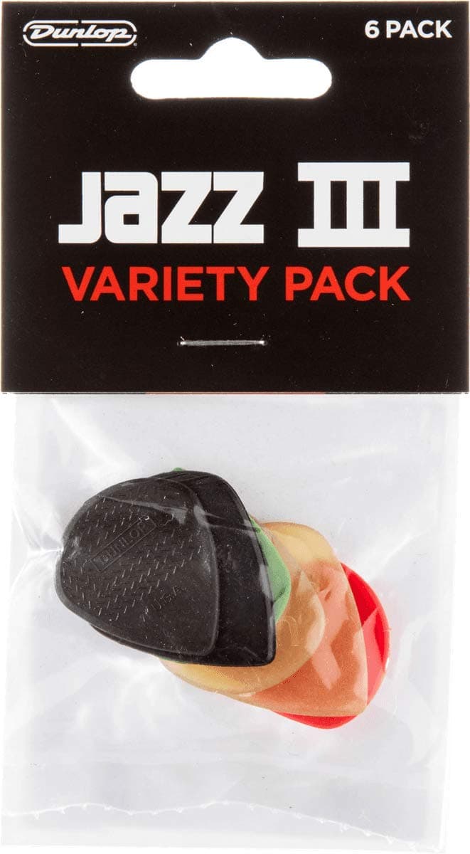 Jim Dunlop PVP103 Jazz III Variety Picks (Pack of 6)