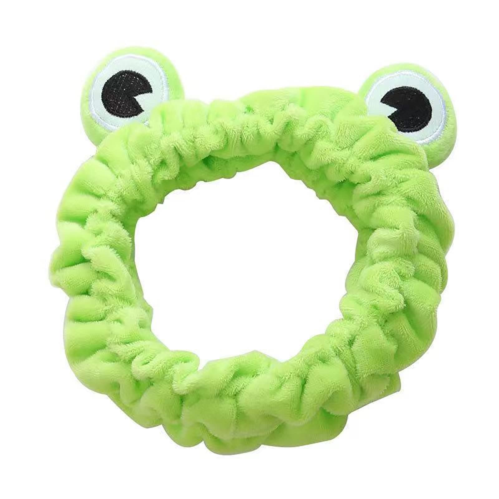 Jowmoy (frog) - Frog Headband,Green Frog Eye Elastic Headband, Headband to Wash Face for Women Makeup Shower Spa Headband