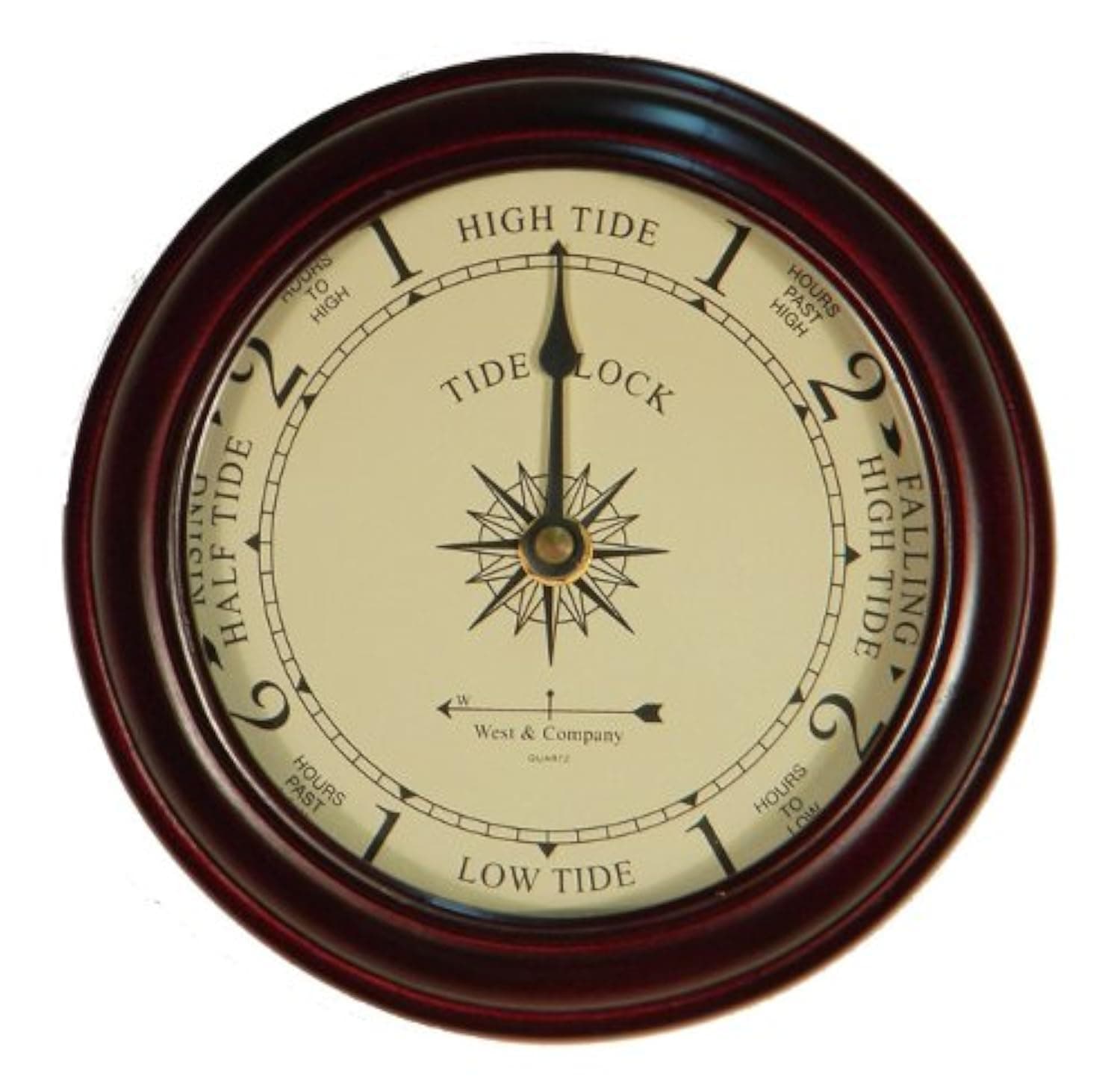 West & Company 6" Cherry Tide Clock